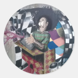 Abstracte graffiti-kunst ronde sticker