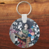 Abstracte graffiti-kunst sleutelhanger (Voorkant)