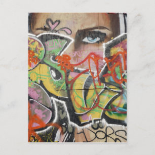 abstracte graffiti muurstekst briefkaart