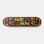 Abstracte Graffiti & Neon Limoen Ride Fast Live gr Skateboard (Horizontaal)