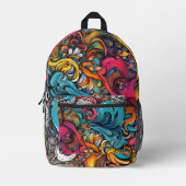 Abstracte Graffiti Pattern Splash Art Bedrukte Rugzak (Voorkant)