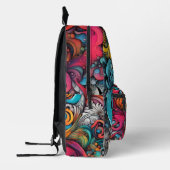 Abstracte Graffiti Pattern Splash Art Bedrukte Rugzak (Links)