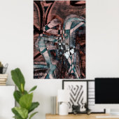 Abstracte graffiti poster (Thuiskantoor)