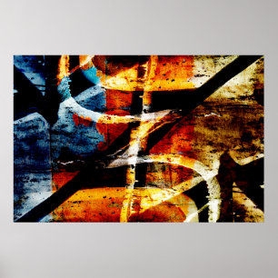 Abstracte graffiti poster
