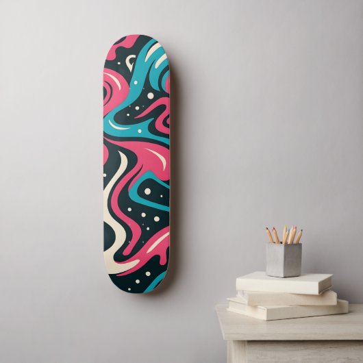 Abstracte graffiti skateboard (Muurkunst)