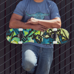 Abstracte graffiti skateboard