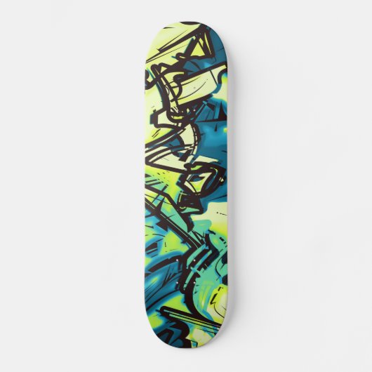 Abstracte graffiti skateboard (Voorkant)