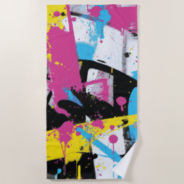Abstracte Graffiti Spat Urban Pop Art Strandlaken