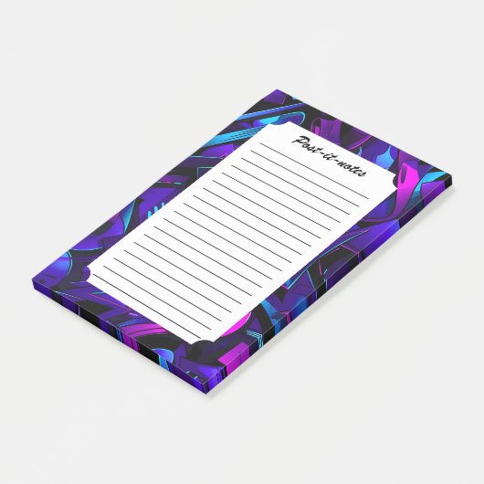 Abstracte Graffiti Street Swirl Post-it® Notes (Schuin)