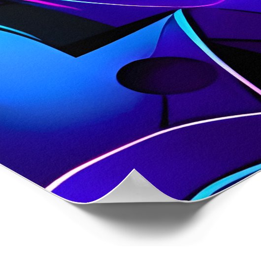 Abstracte Graffiti Street Swirl Poster (Hoek)