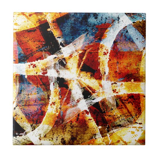 Abstracte graffiti tegeltje (Voorkant)