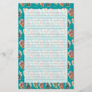 Abstracte grafische cactus Succulent Patroon Briefpapier