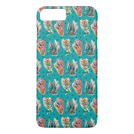 Abstracte grafische cactus Succulent Patroon Case-Mate iPhone Case (Achterkant)