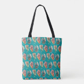 Abstracte grafische cactus Succulent Patroon Tote Bag (Achterkant)