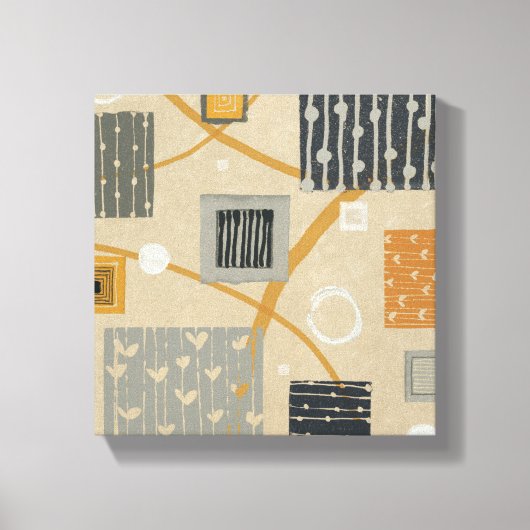 Abstracte grafische tegels canvas afdruk (Voorkant)