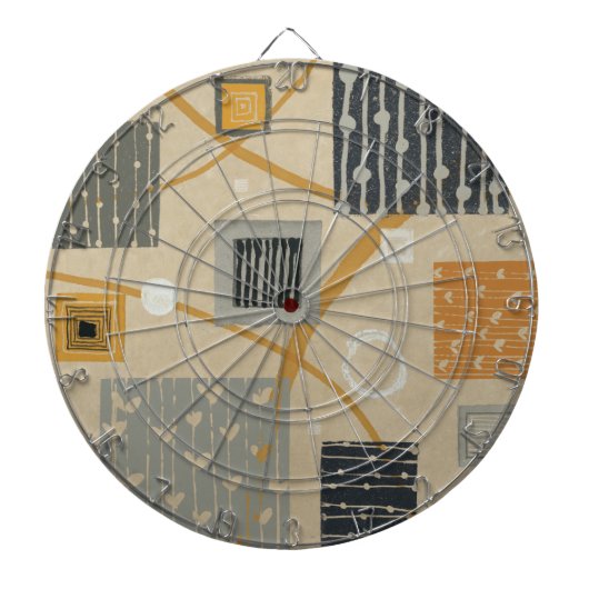 Abstracte grafische tegels dartbord (Voorkant)