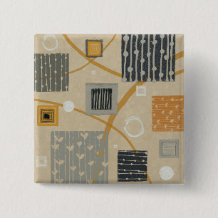 Abstracte grafische tegels vierkante button 5,1 cm