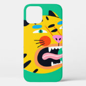 Abstracte grappige tijger Case-Mate iPhone case (Achterkant)