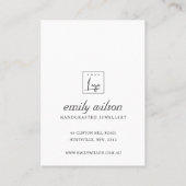 ABSTRACTE GRAY BLUE BIRTHDAY KETTING EARRINGCARD PLAATSKAARTJE (Achterkant)