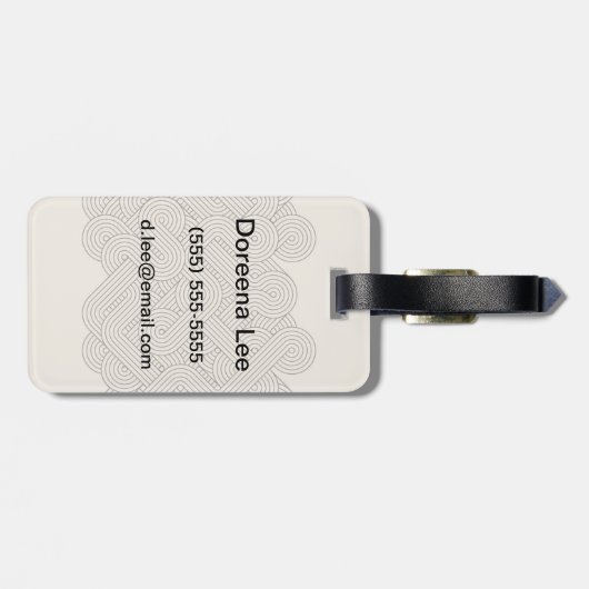 Abstracte grens bagagelabel (Achterkant horizontaal)