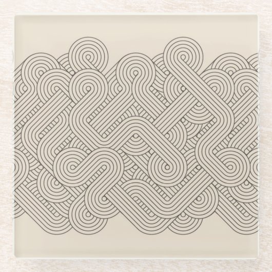 Abstracte grens glazen onderzetter (Voorkant)