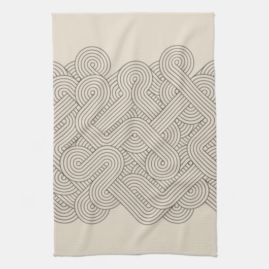 Abstracte grens theedoek (Verticaal)