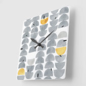 Abstracte grijs Waterverf Vierkante Klok (Hoek)