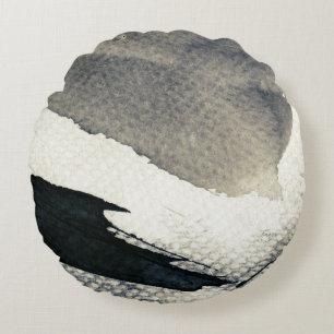 Abstracte grijze achtergrond, inkttextuur. 4 rond kussen