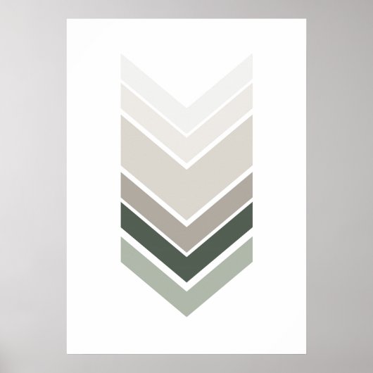 Abstracte grijze afdruk. Moderne geometrische wand Poster (Voorkant)
