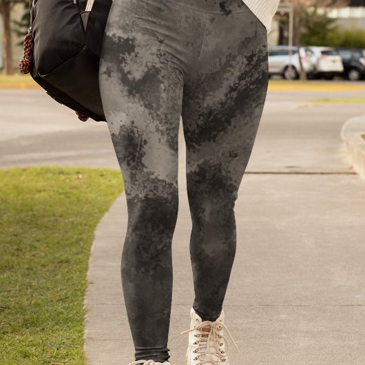 Abstracte grijze diffusie leggings