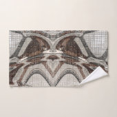 Abstracte grijze en bruine kunst bad handdoek (Handdoek)