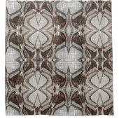 Abstracte grijze en bruine kunst douchegordijn (Voorkant)