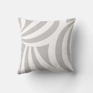 Abstracte grijze en witte golvende lijnen kussen