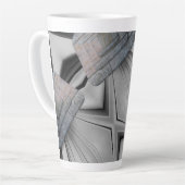 Abstracte grijze latte Mok (Linkerhoek)