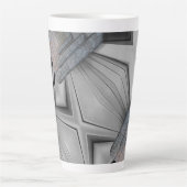 Abstracte grijze latte Mok (Voorkant)