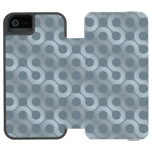 Abstracte grijze stroomachtergrond incipio iPhone portemonnee hoesje (Agenda Open)