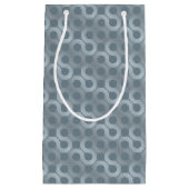 Abstracte grijze stroomachtergrond klein cadeauzakje (Voorkant)