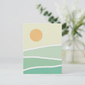 Abstracte groene bergen briefkaart (Staand voorkant)