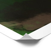 Abstracte groene bergen poster (Hoek)