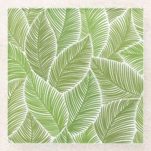 Abstracte groene bloemige, naadloze achtergrond. glazen onderzetter