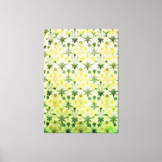 Abstracte groene botanische tuin Canvas Afdruk (Voorkant)
