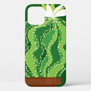 Abstracte groene cactus naadloos patroon iPhone 12 hoesje