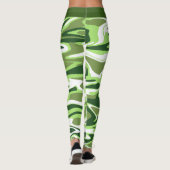 Abstracte Groene Camouflage Marble St. Patrick's D Leggings (Achterkant)