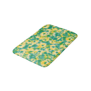 Abstracte Groene en Gele Waterverf Tie Dye Badmat