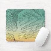 Abstracte Groene en Oranje Gradient Muismat (Met muis)