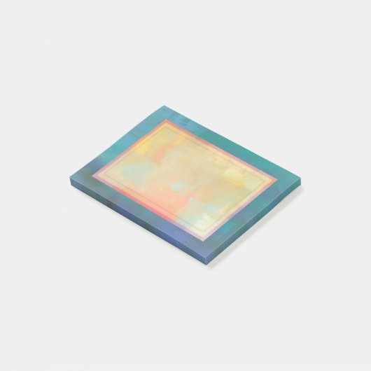 Abstracte Groene en Paarse Sereniteit Post-it® Notes (Schuin)