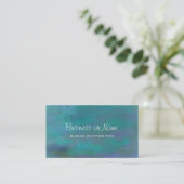 Abstracte Groene en Paarse Sereniteit Visitekaartje (Staand voorkant)