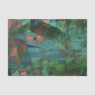 Abstracte groene Floral Natuur Lovers Forrest Tissuepapier