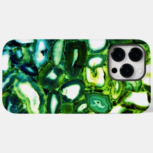 Abstracte groene geode, groene gemstone Case-Mate iPhone case (Achterkant (horizontaal))