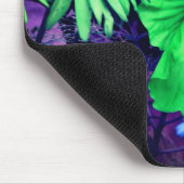 Abstracte groene hibiscus-ventilator muismat (Hoek)